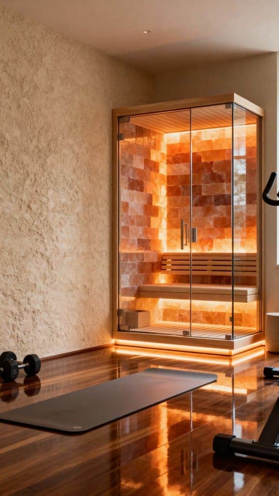 textured walls himalayan sauna