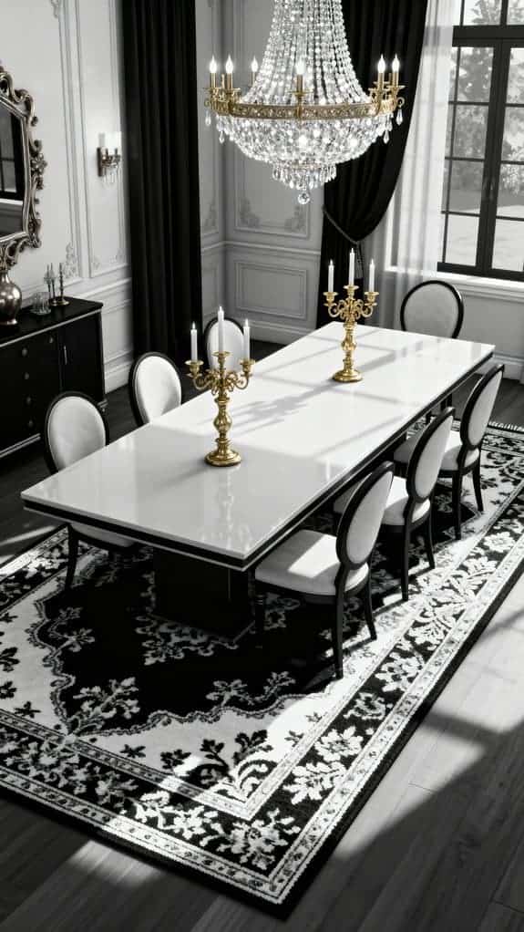 timeless black white gold elegance