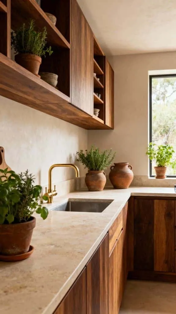 warm modern kitchen design