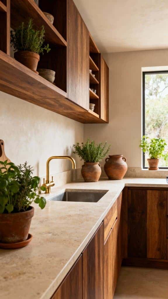 warm modern kitchen design