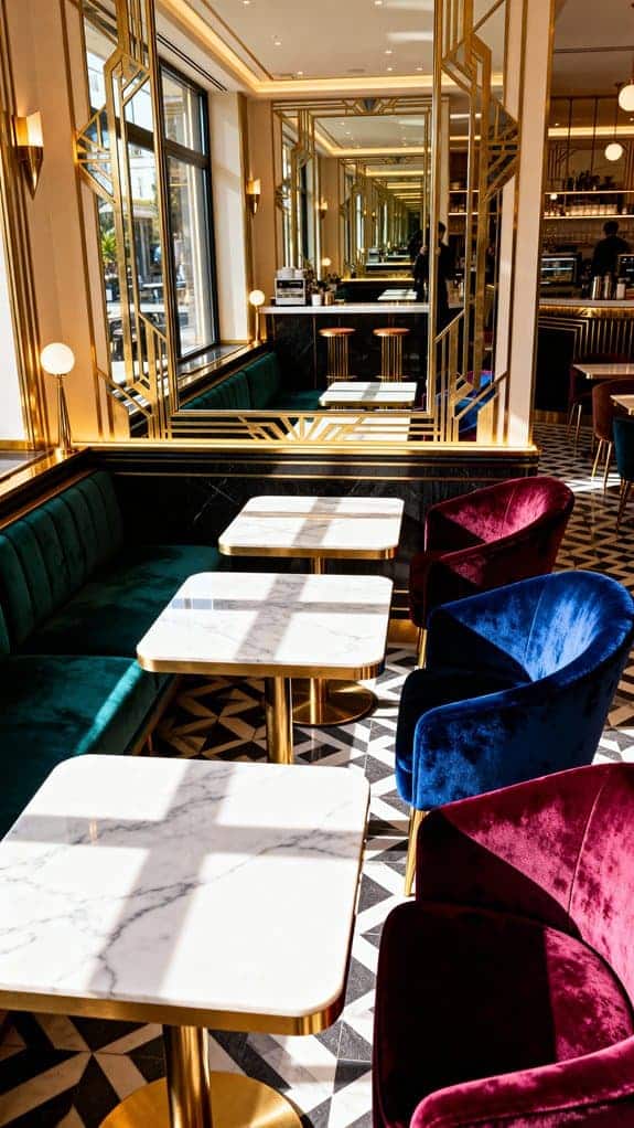 art deco cozy cafe