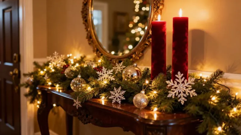 charming christmas entryway decor