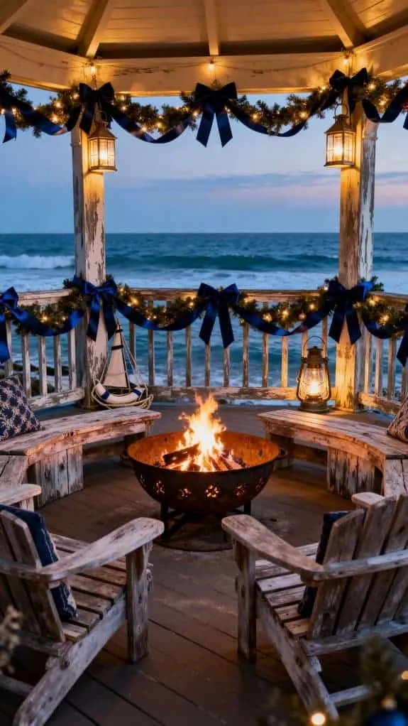 coastal christmas patio warmth