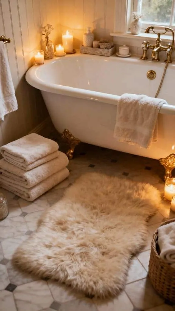 cozy cream tone bathroom retreat