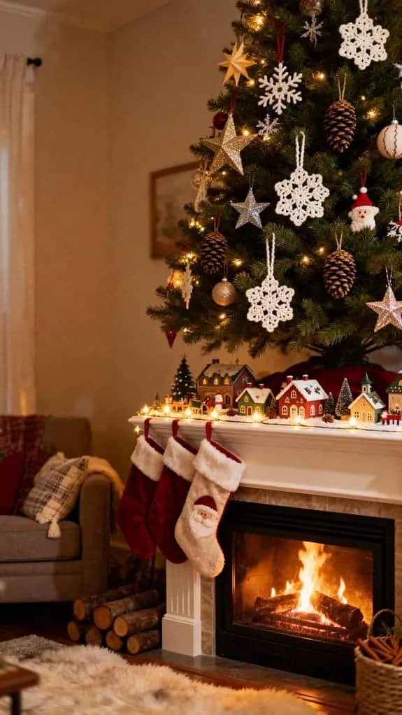 cozy fireplace holiday warmth