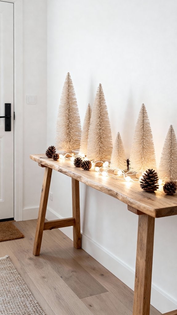 cozy natural wood entryway