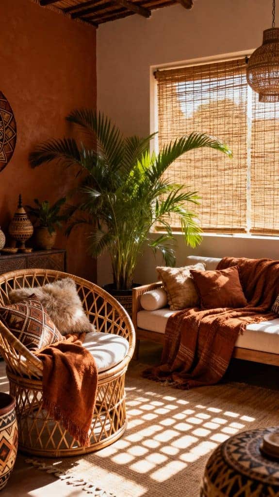 cozy rattan chair comfort