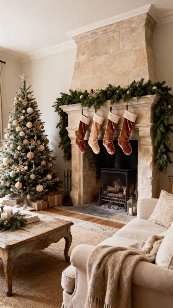 cozy stone fireplace charm