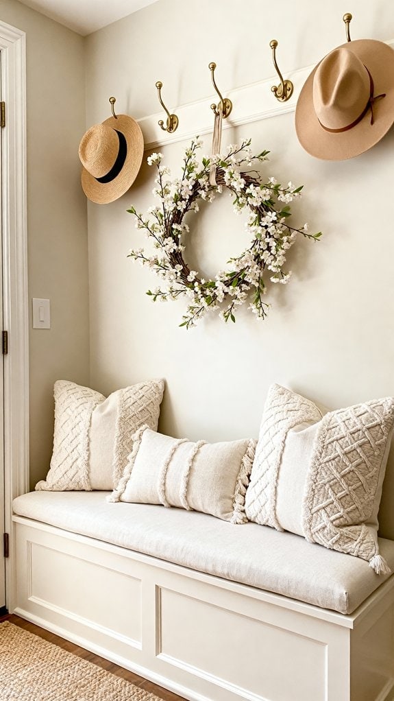 cozy storage entry bench