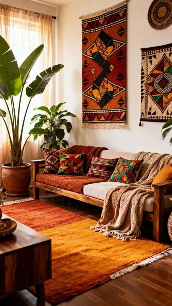 cozy warm toned african decor