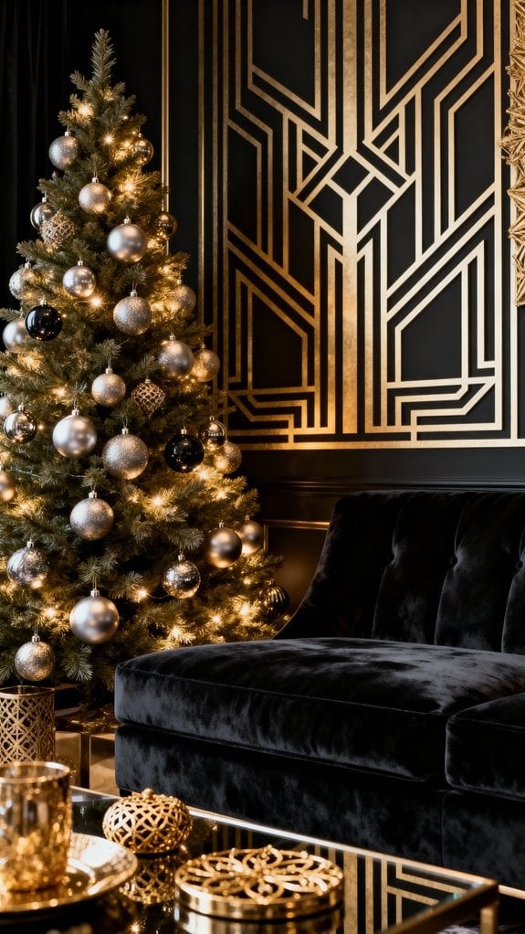 elegant dark christmas decor