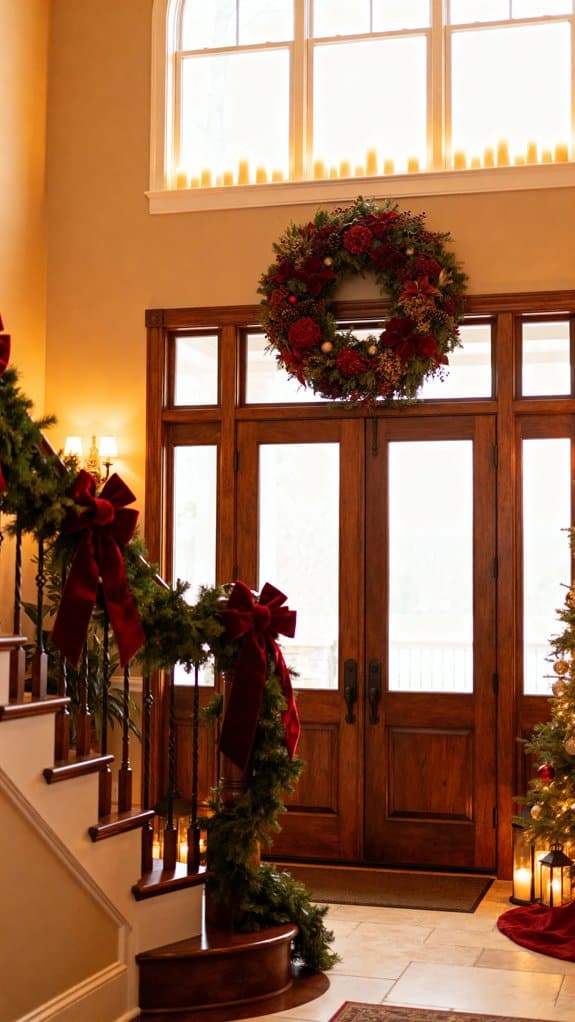 festive staircase holiday decor