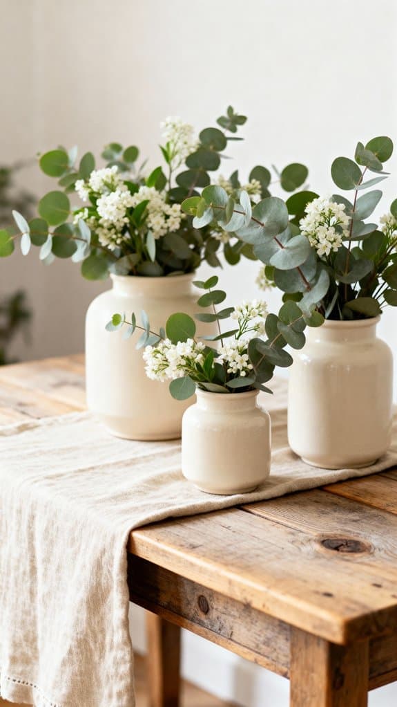 rustic console table decor