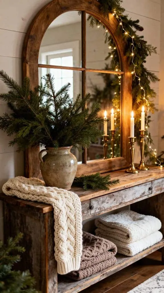 rustic warm inviting console