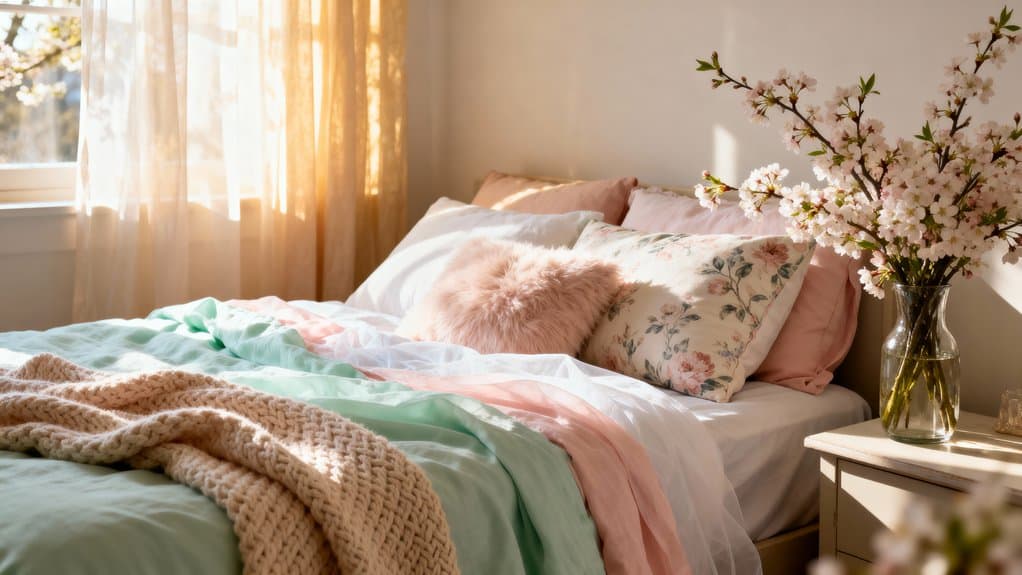 spring inspired bedroom decor ideas