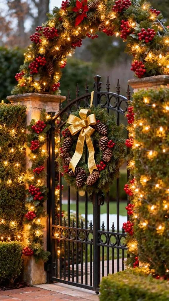 twinkling lights and garlands