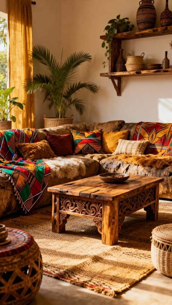 vibrant african fabrics decor