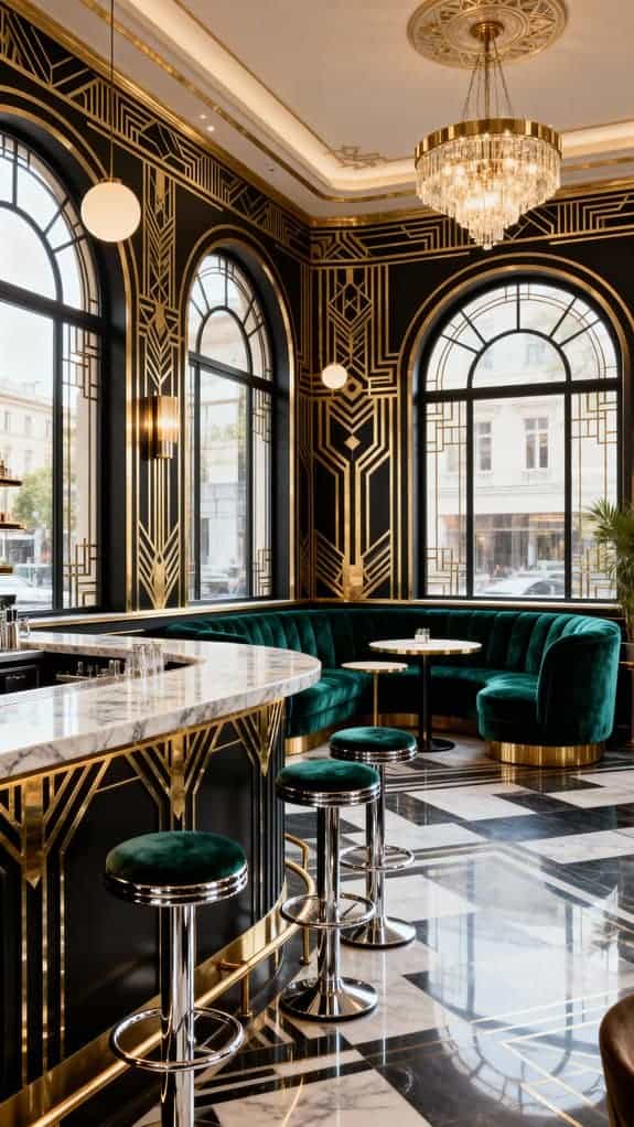 vintage chandelier adds warmth