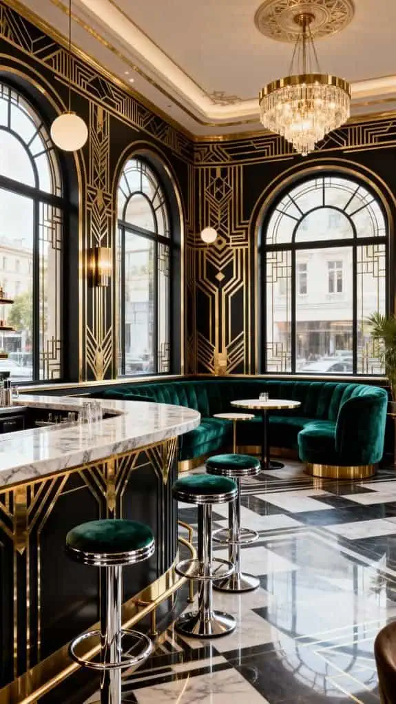vintage chandelier adds warmth