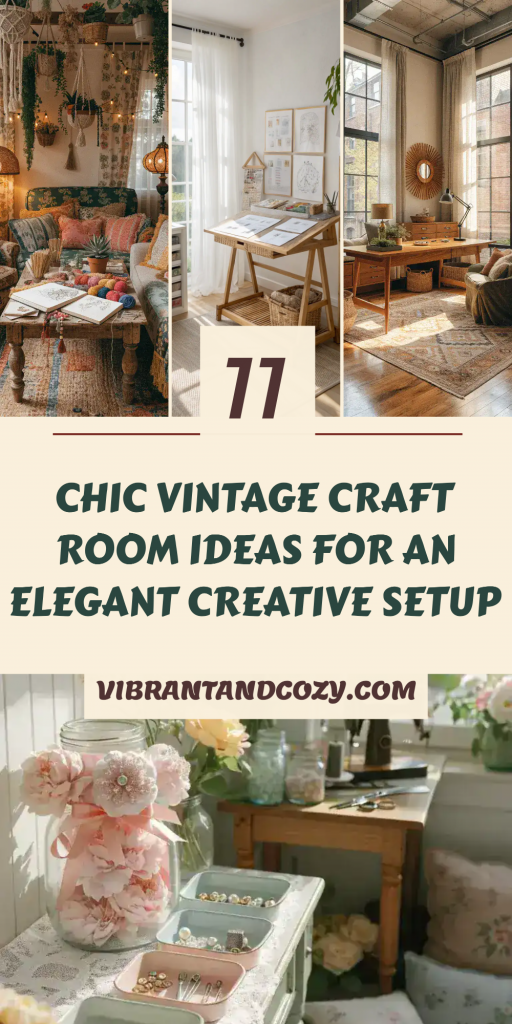 11 Chic Vintage Craft Room Ideas For An Elegant Creative Setup 🕯️ (1)