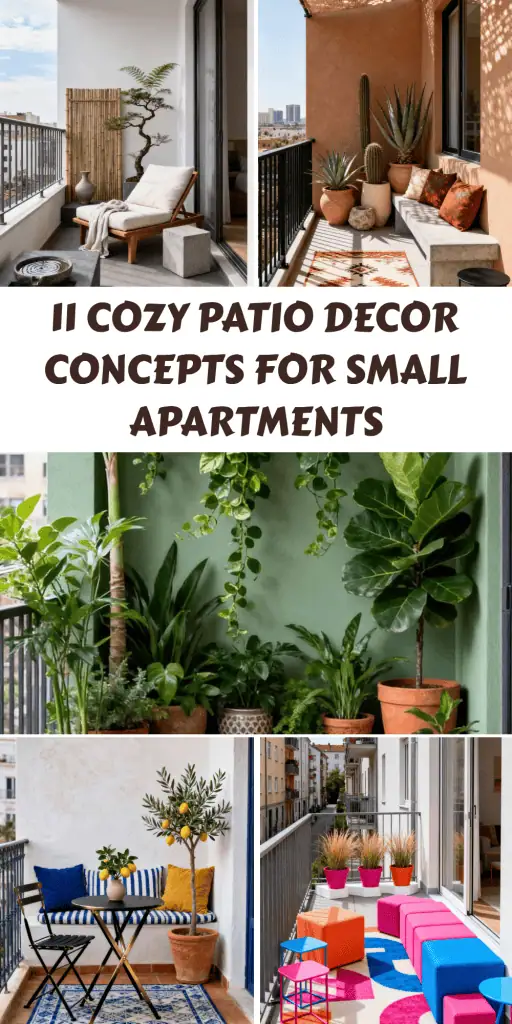 11 Cozy Patio Decor Concepts For Small Apartments