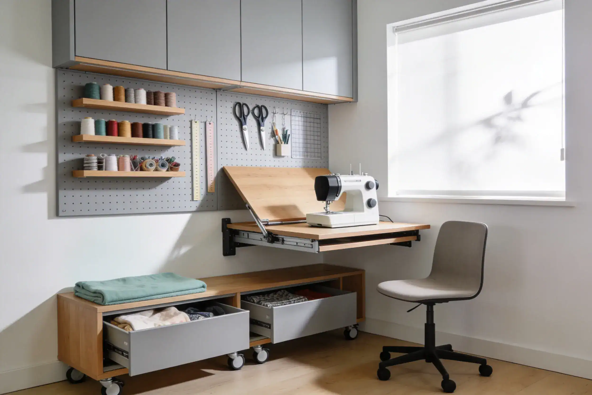 Tiny Genius 10 Sewing Room Ideas for Small Spaces