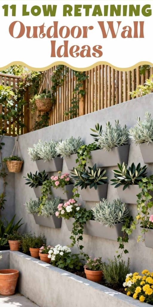 Low Retaining Outdoor Wall Ideas