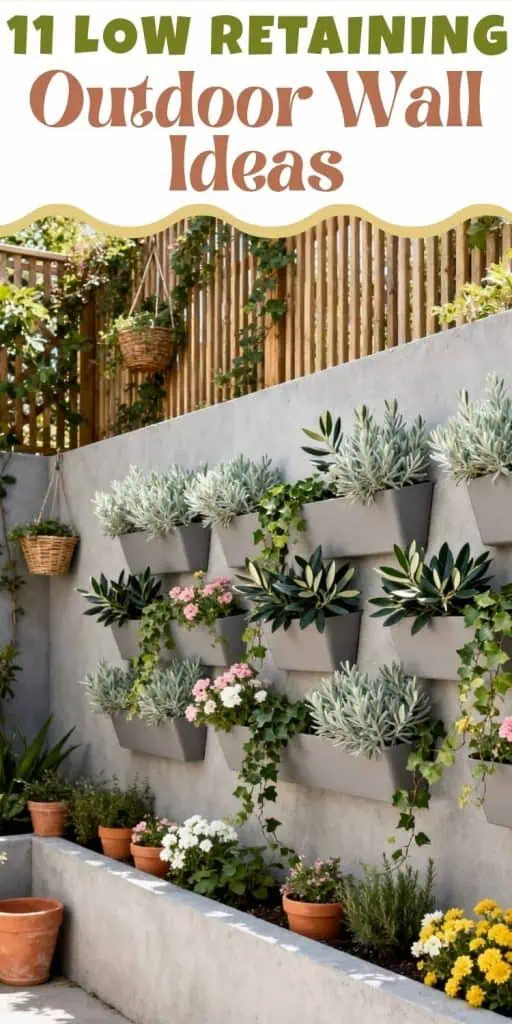 Low Retaining Outdoor Wall Ideas