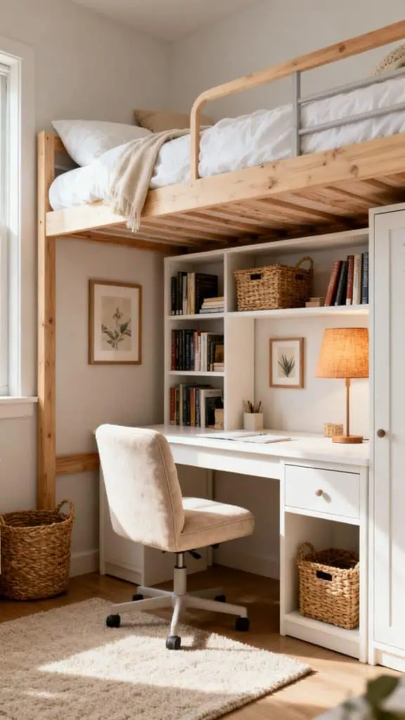 11 Lofted Bed Dorm Room Ideas 1