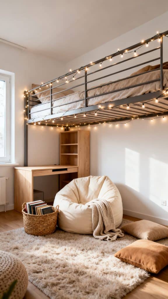 11 Lofted Bed Dorm Room Ideas 2