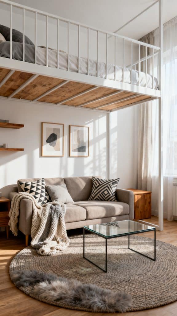 11 Lofted Bed Dorm Room Ideas 4