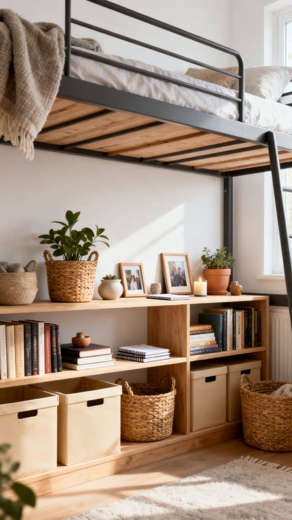 11 Lofted Bed Dorm Room Ideas 6