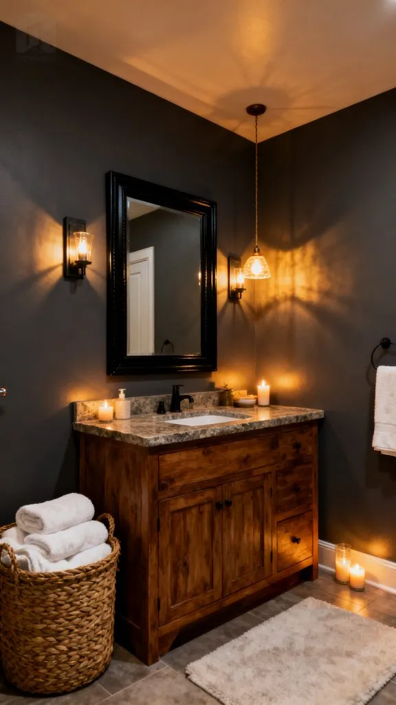 11 Moody Small Bathroom Ideas 5