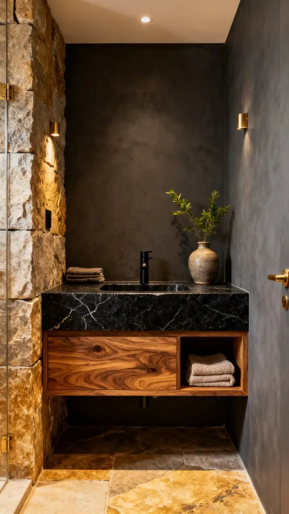 11 Moody Small Bathroom Ideas 6