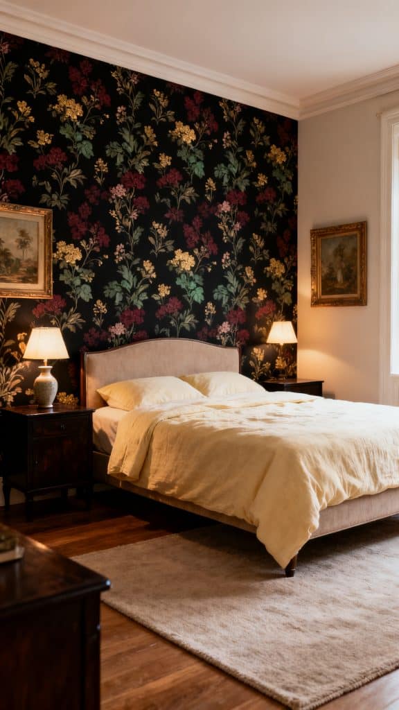 Black Nouveau Bedroom Ideas 3