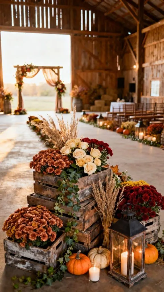 Fall Wedding Aisle Decor Ideas 2