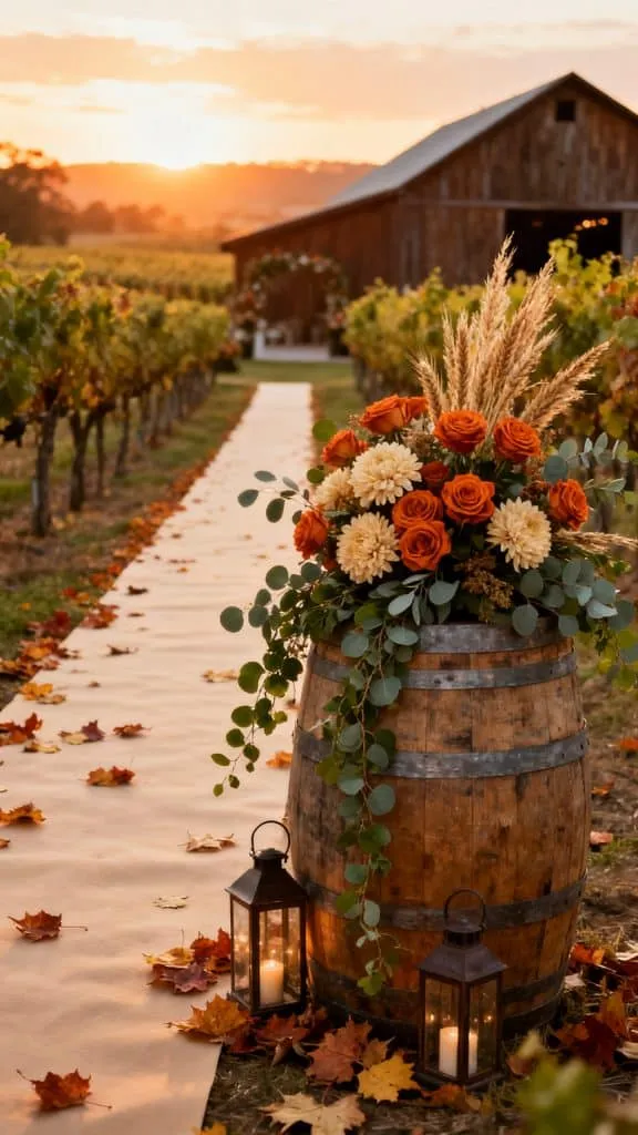 Fall Wedding Aisle Decor Ideas 6