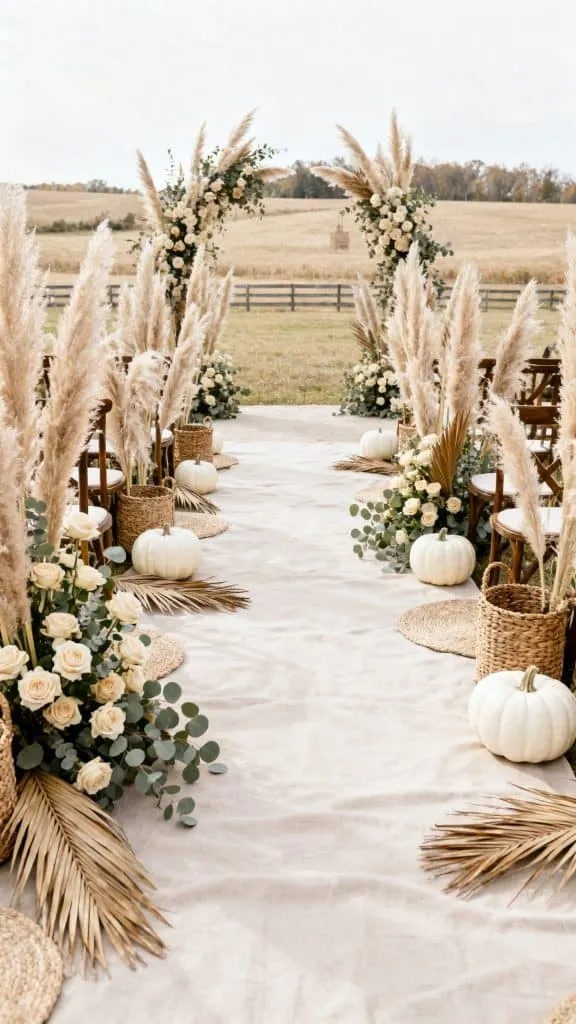 Fall Wedding Aisle Decor Ideas 9
