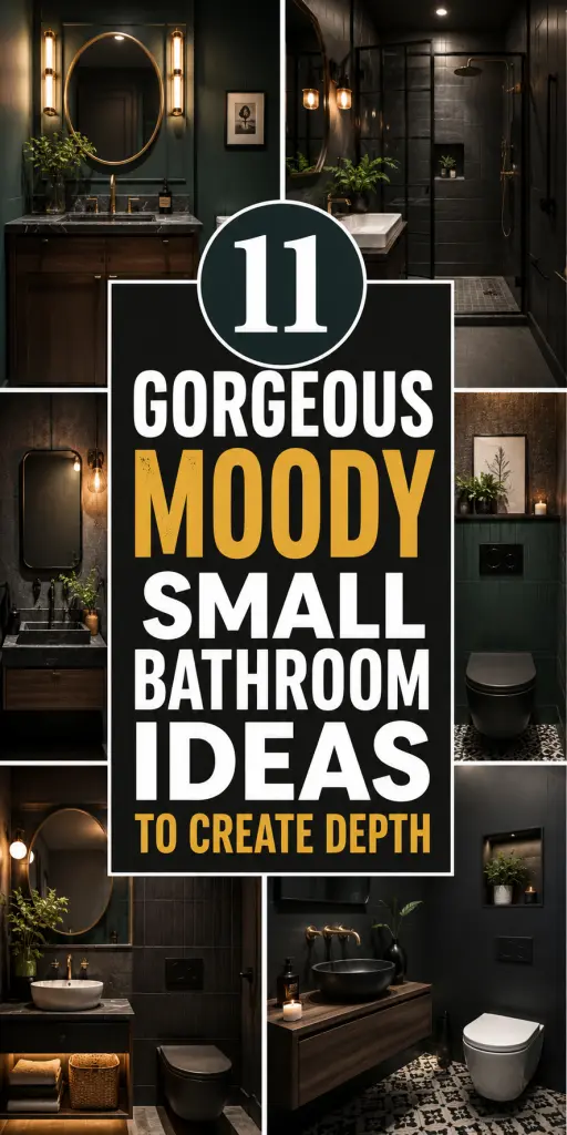 moody small bathroom ideas
