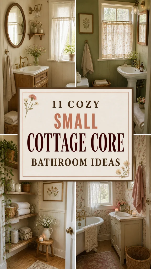 pin Small Cottage Core Bathroom Ideas 3