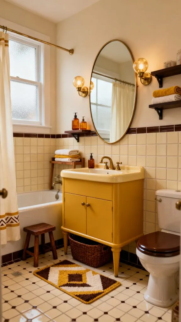 11 Retro Small Bathroom Ideas 4