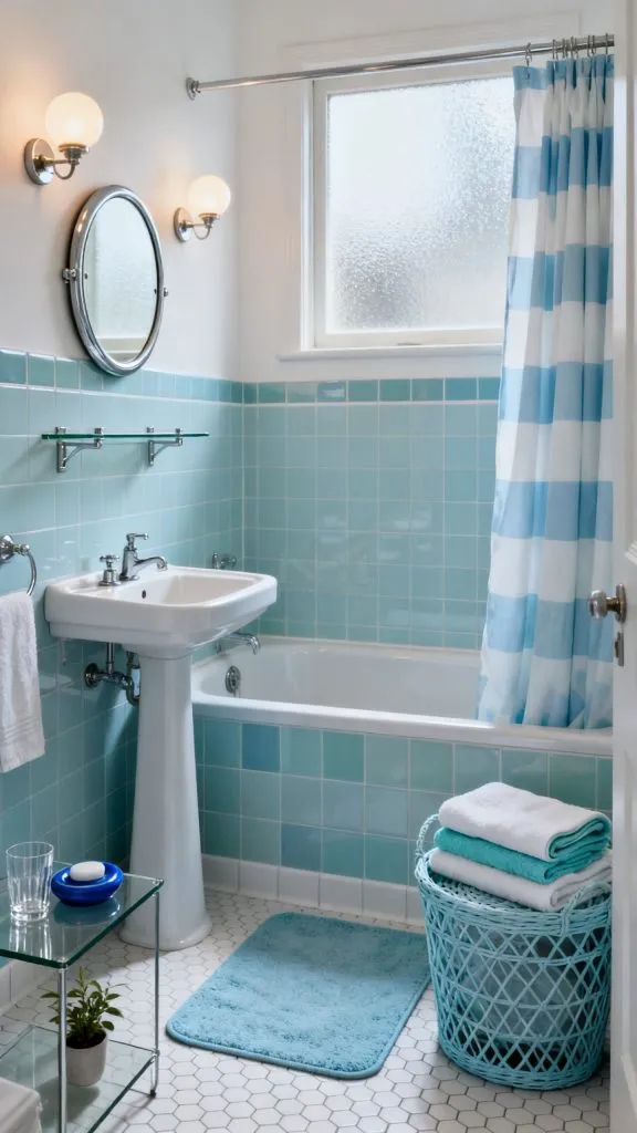 11 Retro Small Bathroom Ideas 5