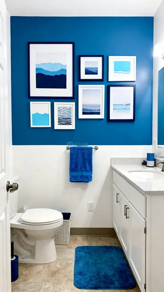 11 blue college apartment bathroom ideas 4