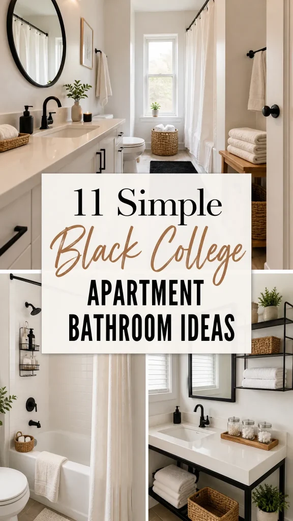 Black College Apartment Bathroom Ideas 3