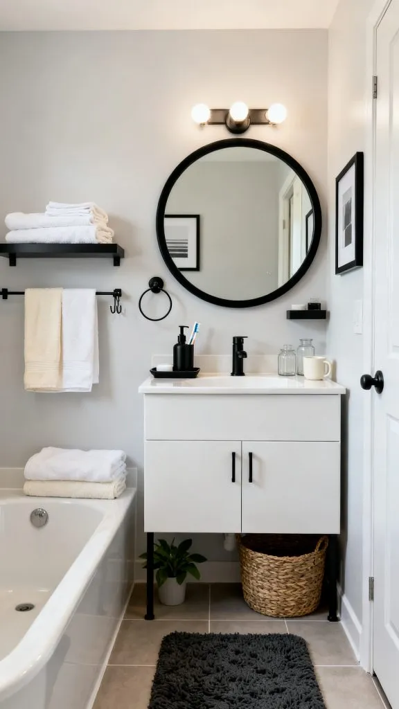 Black College Apartment Bathroom Ideas 2