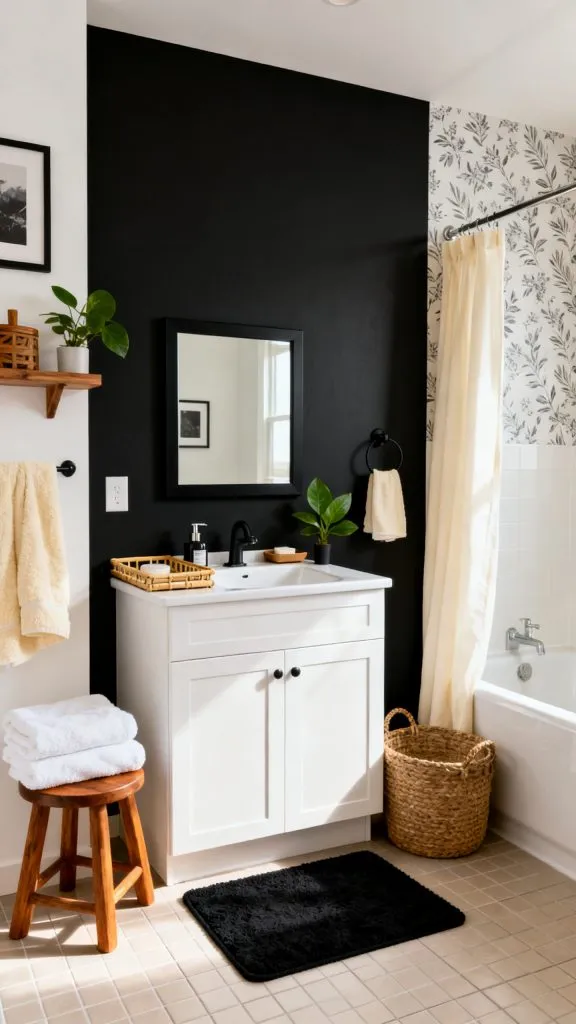 Black College Apartment Bathroom Ideas 3