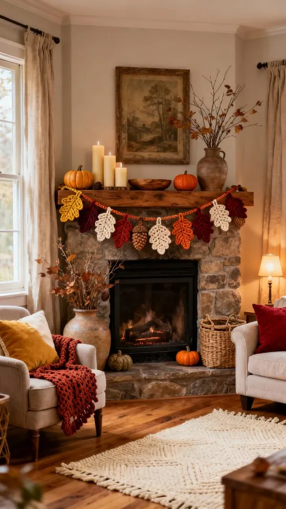 Cozy Crochet Fall Decor Ideas 3