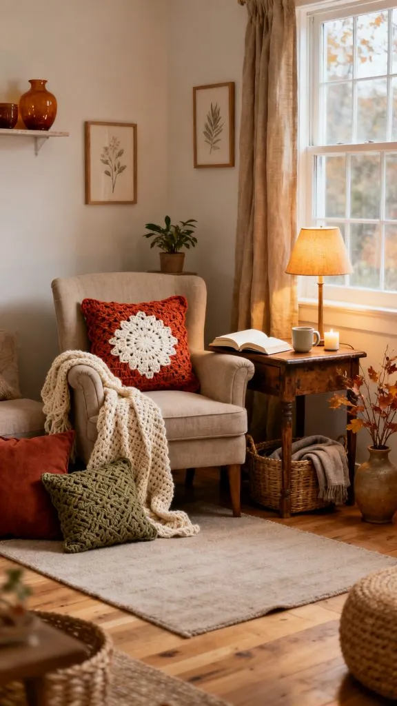 Cozy Crochet Fall Decor Ideas 4