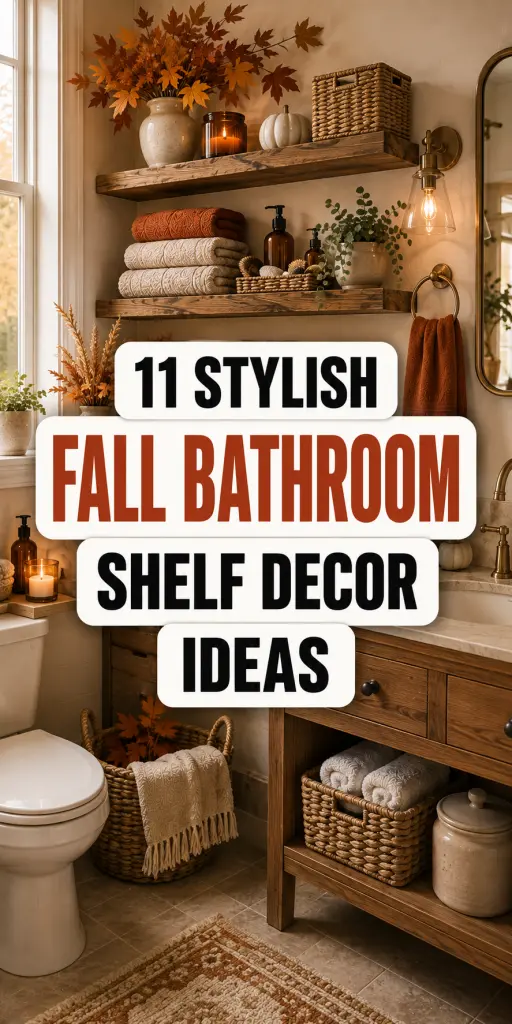 Fall Bathroom Shelf Decor Ideas 3