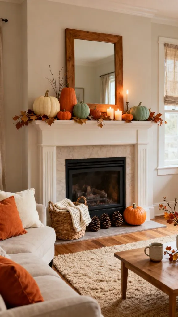 Fall Fireplace Decor Ideas 1 1